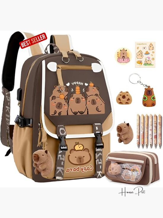 Large Canvas Backpack with 11-Piece Accessories Set main image 7